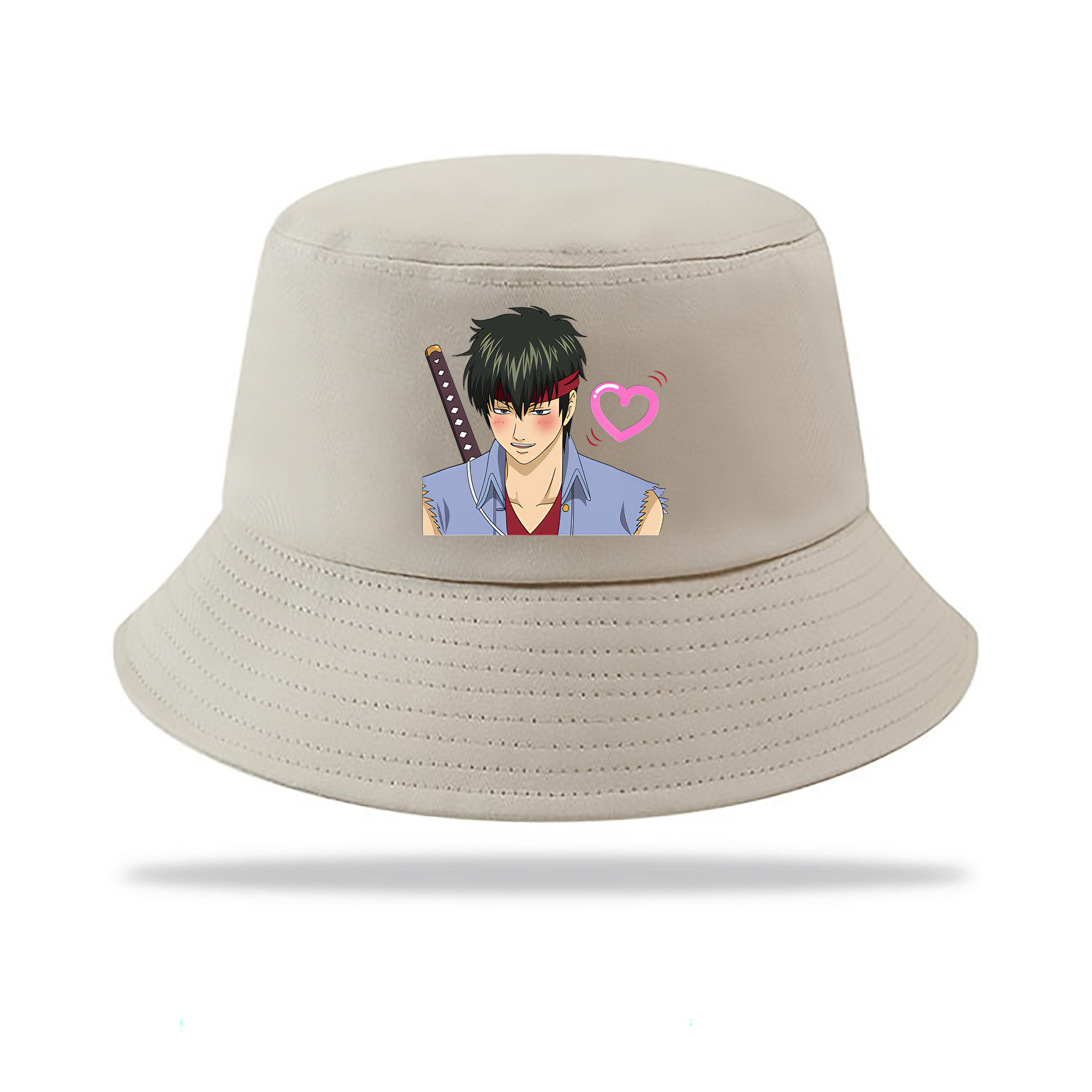（画像用） ぎんたま 坂田銀時（さかたぎんとき） 神楽 志村新八（しむら しんぱち） GINTAMA Sakata Gintoki Kagura Shimura Shinpachi アウトドア日除けバケットハット